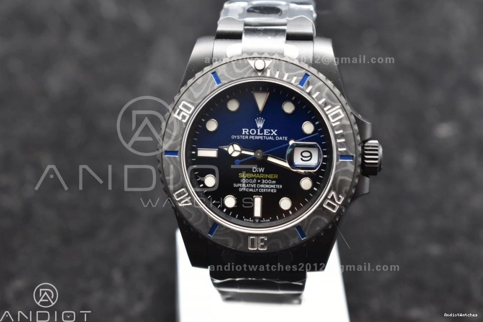 VS Blue 1:1 Dial 1157 Lightweight Sandblasted Submariner DLC Bracelet DLC Edition Best on Black VSF DIW 0831